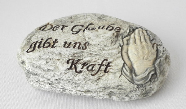 Grabdeko Grabschmuck: Dekostein flach mit Inschrift X106