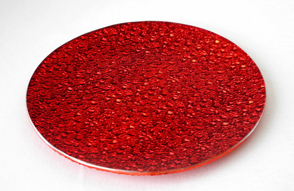 Dekoteller - Glasteller Glasplatte rot TD2.1